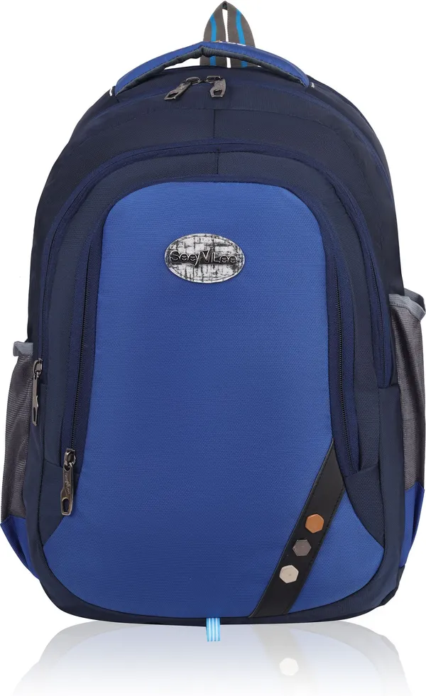 Blue_Premium_Polyester_&_Pu_Backpack_For_Women