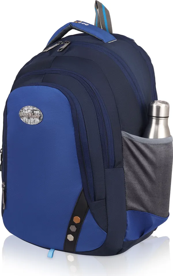 Blue_Premium_Polyester_&_Pu_Backpack_For_Women