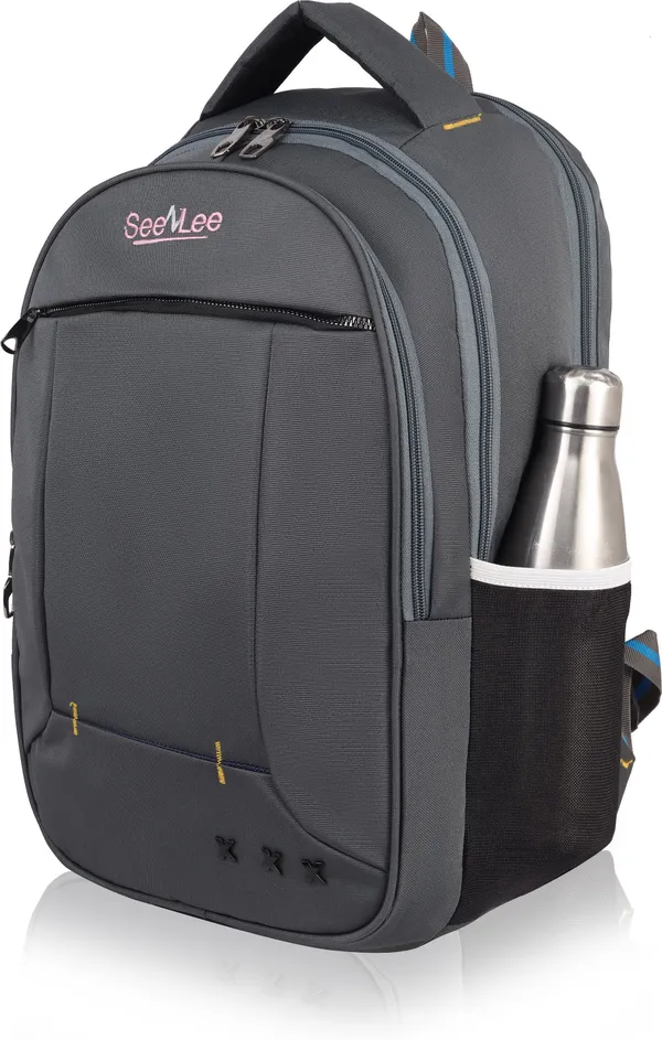 Grey_Premium_Pu_&_Polyester_Backpack_For_Men_&_Women