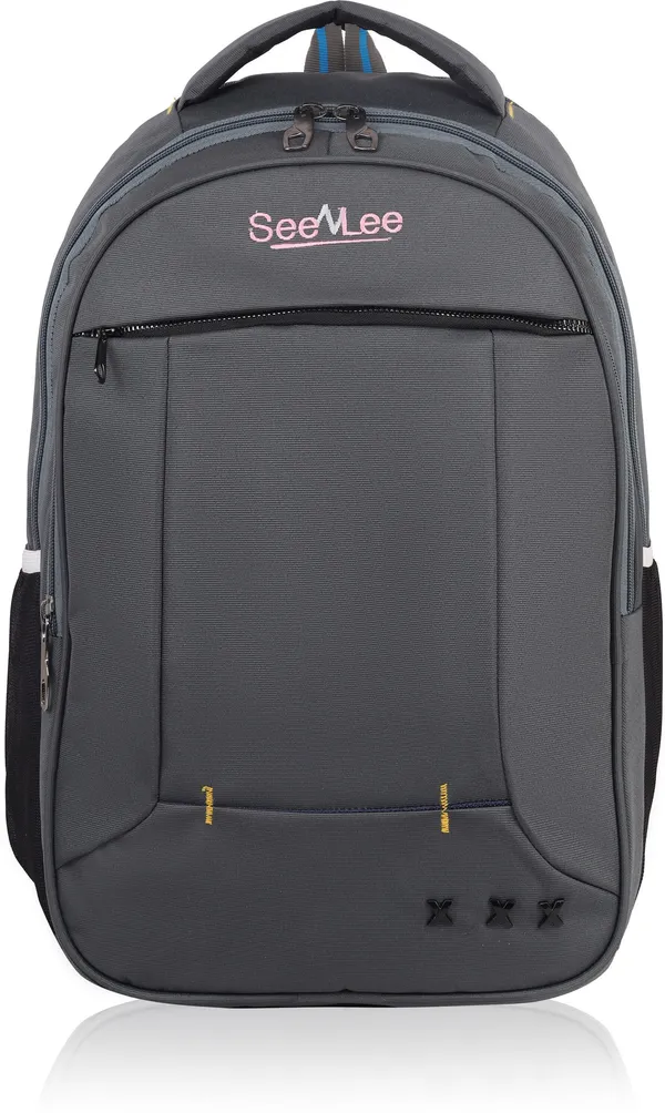 Grey_Premium_Pu_&_Polyester_Backpack_For_Men_&_Women