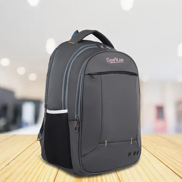 Grey_Premium_Pu_&_Polyester_Backpack_For_Men_&_Women