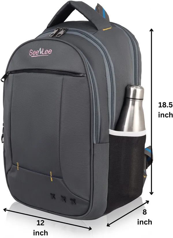 Grey_Premium_Pu_&_Polyester_Backpack_For_Men_&_Women