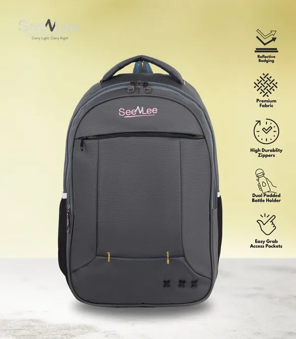 Grey_Premium_Pu_&_Polyester_Backpack_For_Men_&_Women