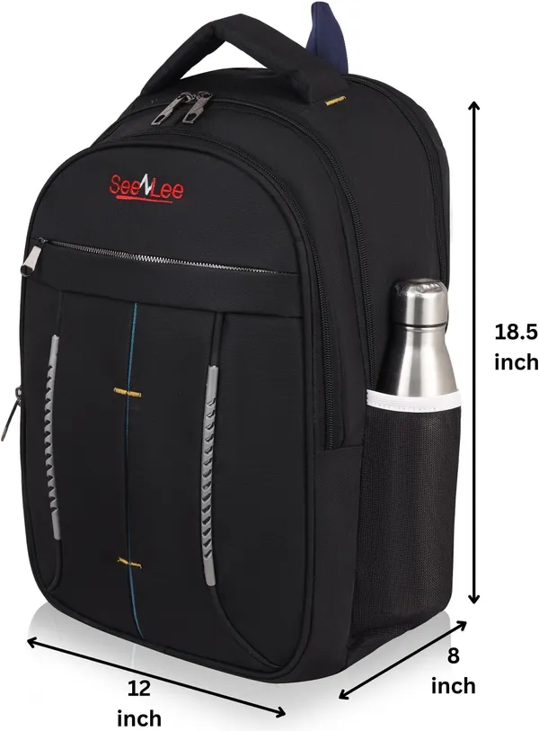 Black_Premium_Pu_&_Polyester_Backpack_For_Men_&_Women