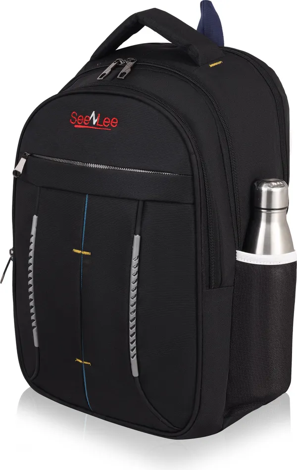 Black_Premium_Pu_&_Polyester_Backpack_For_Men_&_Women