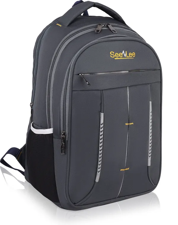 Grey_Premium_Pu_&_Polyester_Backpack_For_Men_&_Women