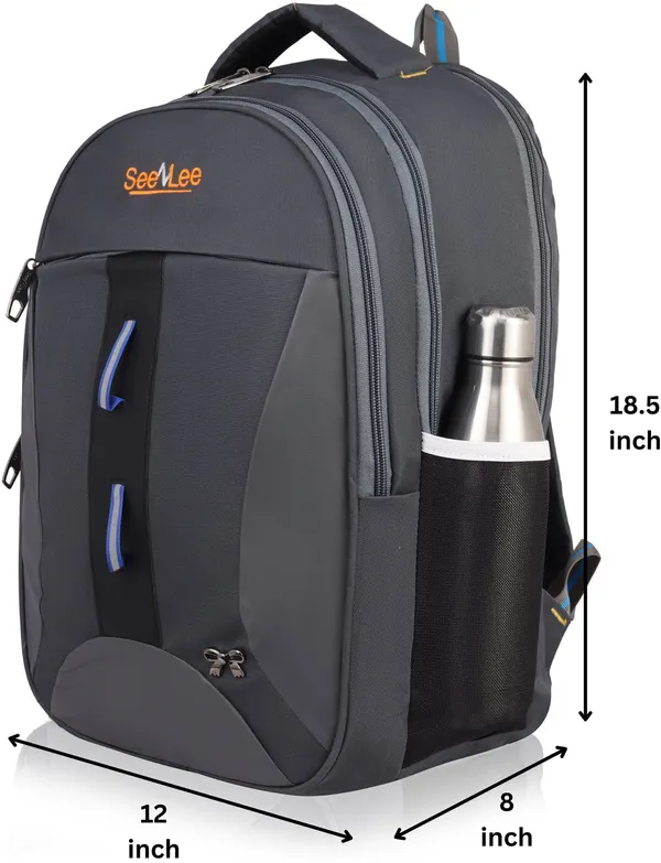 Grey_Premium_Pu_&_Polyester_Backpack_For_Men_&_Women