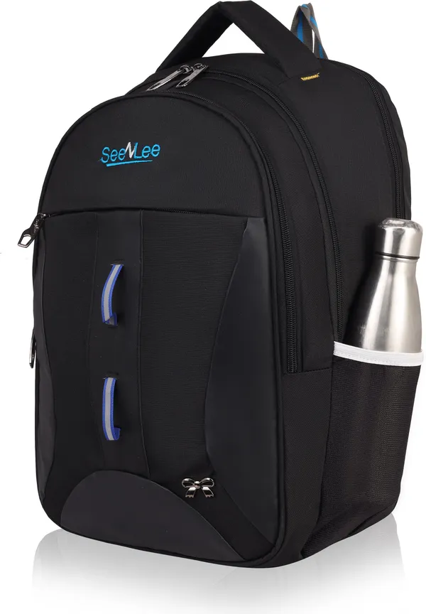Black_Premium_Pu_&_Polyester_Backpack_For_Men_&_Women
