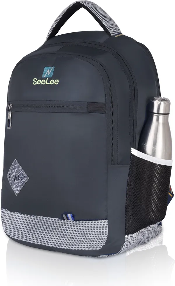 Grey_Premium_Polyester_,_Nylon_&_Pu_Backpack_For_Men