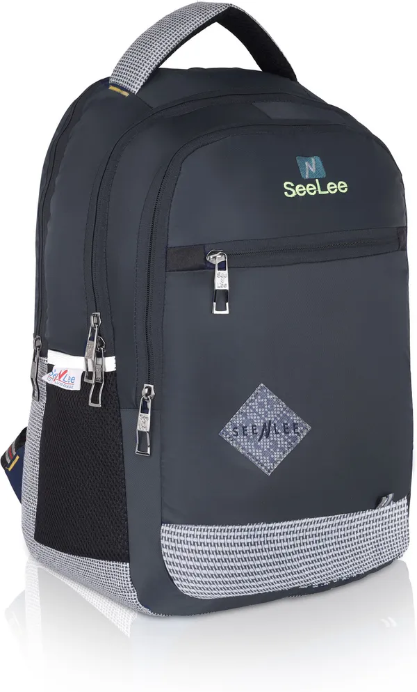 Grey_Premium_Polyester_,_Nylon_&_Pu_Backpack_For_Men