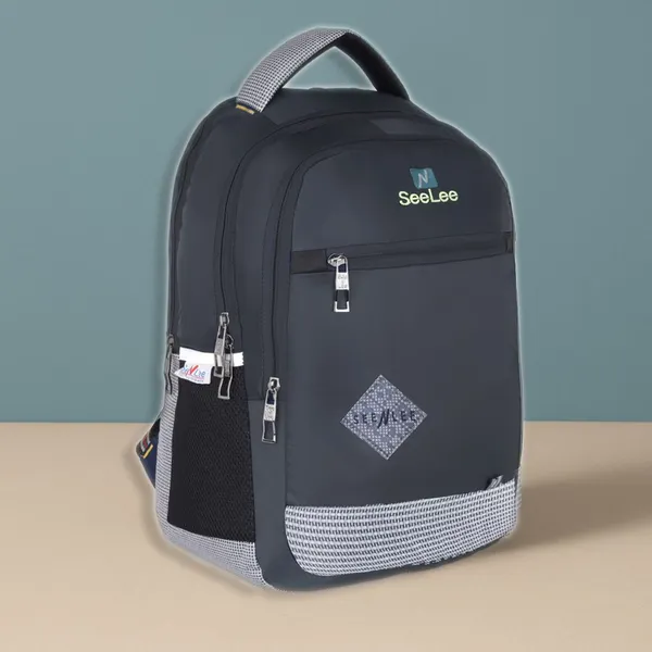 Grey_Premium_Polyester_,_Nylon_&_Pu_Backpack_For_Men