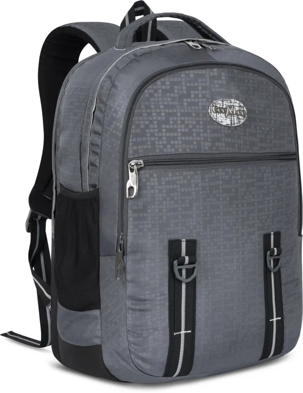 Grey_Premium_Polyester_&_Pu_Backpack_For_Men_&_Women