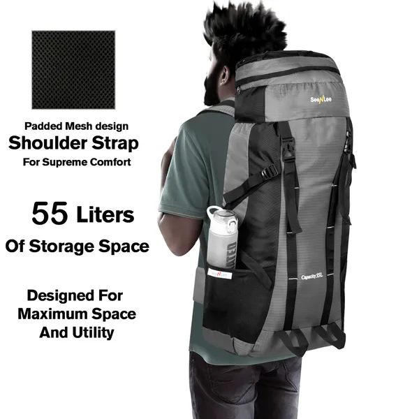 SeenLee_55L_Trekking_&_Hiking_Backpack_for_Men_&_Women_|_Travel_Rucksack_with_Multi-Pocket_Storage_&_Waterproof_Fabric_�_Ideal_for_Camping,_Backpacking_&_Outdoor_Adventures