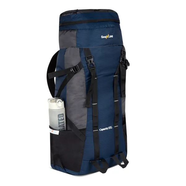 SeenLee_55L_Trekking_&_Hiking_Backpack_for_Men_&_Women_|_Waterproof_Travel_Rucksack_with_Multi-Pocket_Storage_|_Camping,_Outdoor_&_Backpacking_Bag_(Navy_Blue)