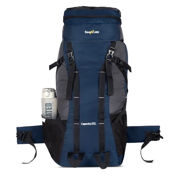 SeenLee_55L_Trekking_&_Hiking_Backpack_for_Men_&_Women_|_Waterproof_Travel_Rucksack_with_Multi-Pocket_Storage_|_Camping,_Outdoor_&_Backpacking_Bag_(Navy_Blue)