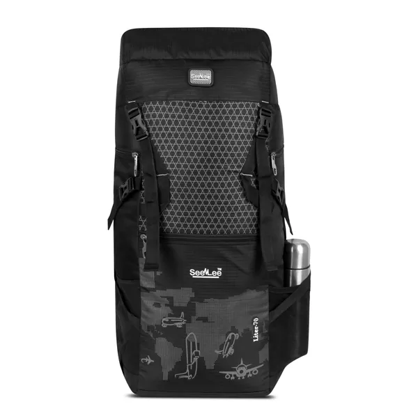 SeenLee_70L_Travel_&_Trekking_Backpack_for_Men_&_Women_|_Waterproof_&_Lightweight_Hiking_Rucksack_with_Multi-Pocket_Storage_|_Camping_&_Outdoor_Backpack_(Black)