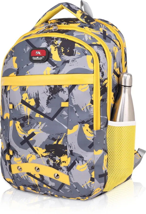 Yellow_Premium_Fabric_Backpack_For_Girls