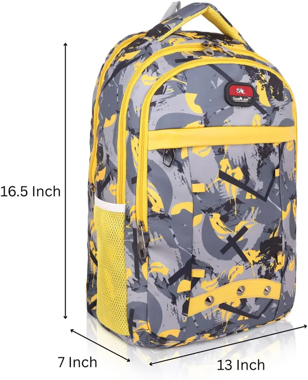 Yellow_Premium_Fabric_Backpack_For_Girls