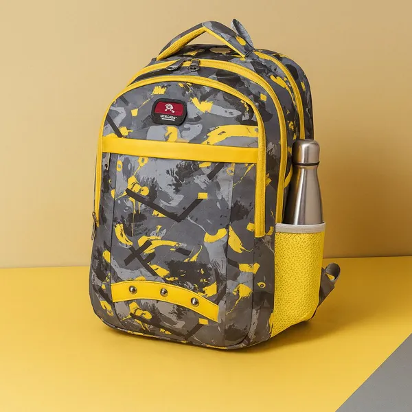 Yellow_Premium_Fabric_Backpack_For_Girls