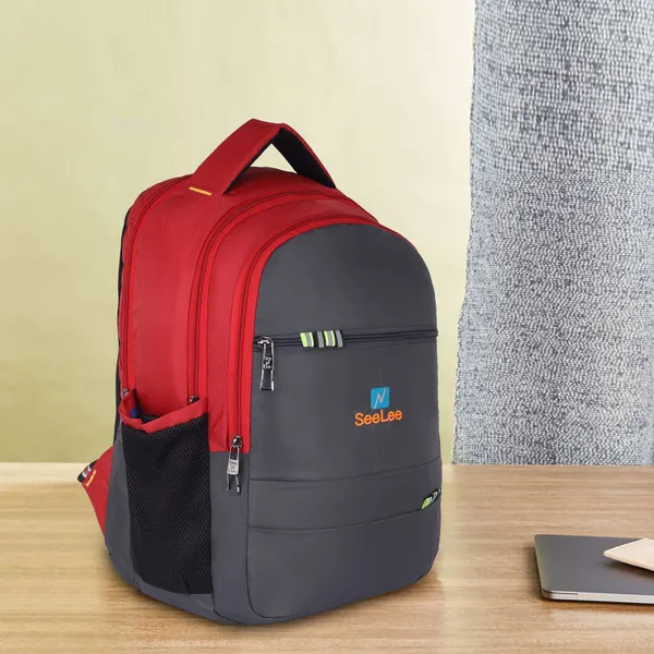 Grey_Premium_Polyester_,_Nylon_&_Pu_Backpack_For_Men_&_Women