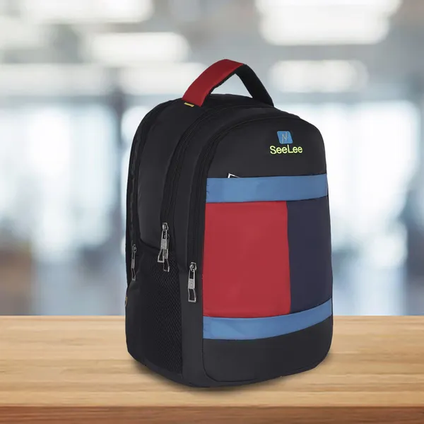 Black_&_Red_&_Blue_Premium_Polyester_,_Nylon_&_Pu_Backpack_For_Men