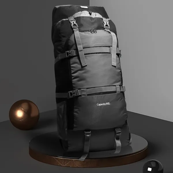 SeenLee_90L_Travel_&_Trekking_Backpack_for_Men_&_Women_|_Extra-Large_Waterproof_Hiking_Rucksack_with_Multi-Strap_Support_&_Storage_|_Camping_&_Outdoor_Backpack_(Grey)