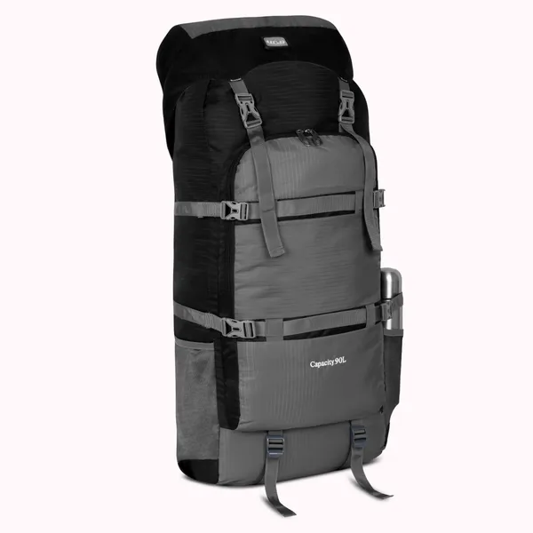SeenLee_90L_Travel_&_Trekking_Backpack_for_Men_&_Women_|_Extra-Large_Waterproof_Hiking_Rucksack_with_Multi-Strap_Support_&_Storage_|_Camping_&_Outdoor_Backpack_(Grey)