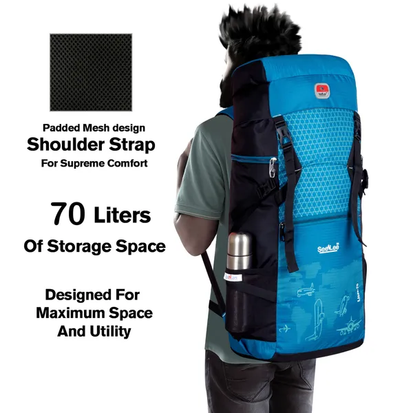 SeenLee_70L_Travel_&_Trekking_Backpack_for_Men_&_Women_|_Waterproof_Lightweight_Hiking_Rucksack_with_Multi-Pocket_Storage_|_Camping_&_Outdoor_Backpack_(Sky_Blue)