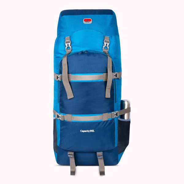 SeenLee_90L_Travel_&_Trekking_Backpack_for_Men_&_Women_|_Extra-Large_Waterproof_Hiking_Rucksack_with_Multi-Strap_Support_&_Storage_|_Camping_&_Outdoor_Backpack_(Blue)