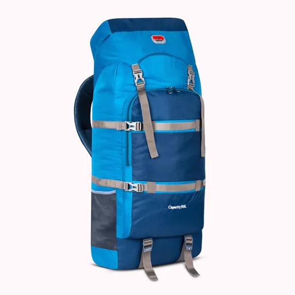 SeenLee_90L_Travel_&_Trekking_Backpack_for_Men_&_Women_|_Extra-Large_Waterproof_Hiking_Rucksack_with_Multi-Strap_Support_&_Storage_|_Camping_&_Outdoor_Backpack_(Blue)
