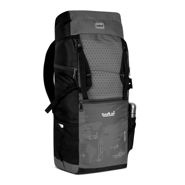 SeenLee_70L_Travel_&_Trekking_Backpack_for_Men_&_Women_|_Waterproof_Lightweight_Hiking_Rucksack_with_Multi-Pocket_Storage_|_Camping_&_Outdoor_Backpack_(Grey)