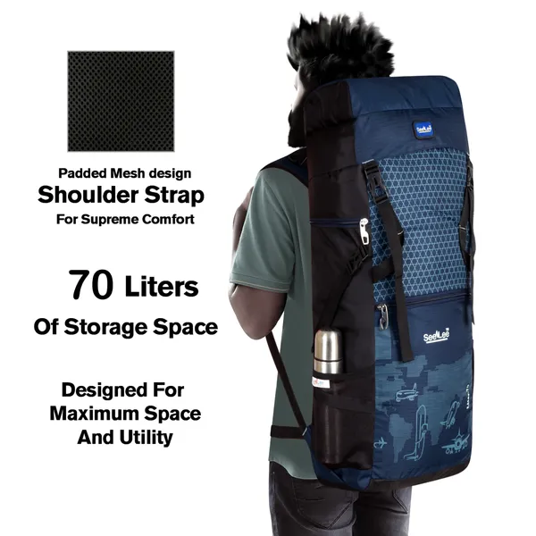 SeenLee_70L_Travel_&_Trekking_Backpack_for_Men_&_Women_|_Waterproof_Lightweight_Hiking_Rucksack_with_Multi-Pocket_Storage_|_Camping_&_Outdoor_Backpack_(Navy_Blue)