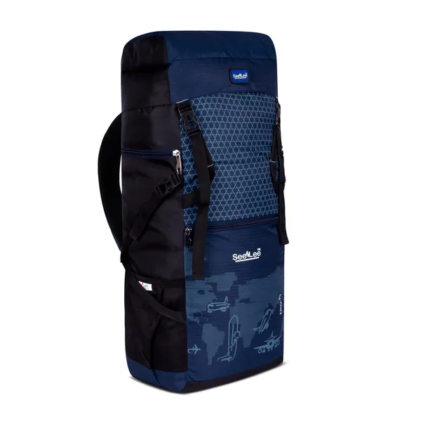 SeenLee_70L_Travel_&_Trekking_Backpack_for_Men_&_Women_|_Waterproof_Lightweight_Hiking_Rucksack_with_Multi-Pocket_Storage_|_Camping_&_Outdoor_Backpack_(Navy_Blue)