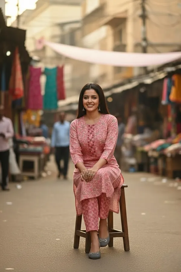 Cotton_Printed_Pink_Straight_Kurti