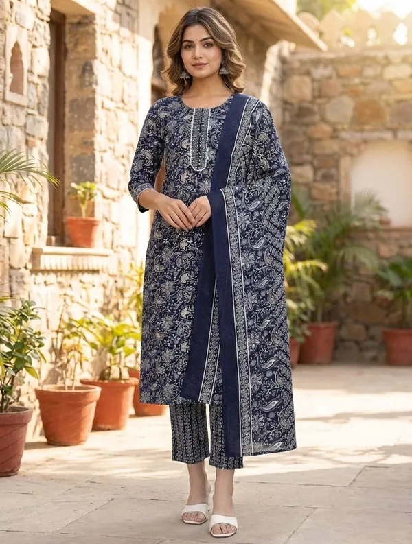 Navy_Blue_Cotton_Blend_Suit_Set_with_Dupatta