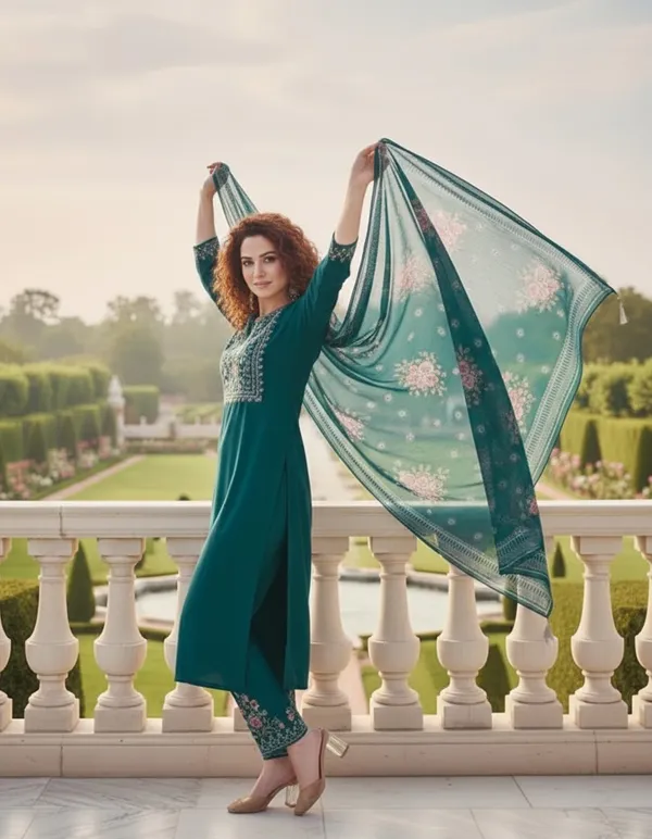 Stylish_Mint_Green_Geometric_Print_Silk_Blend_Kurta_Set