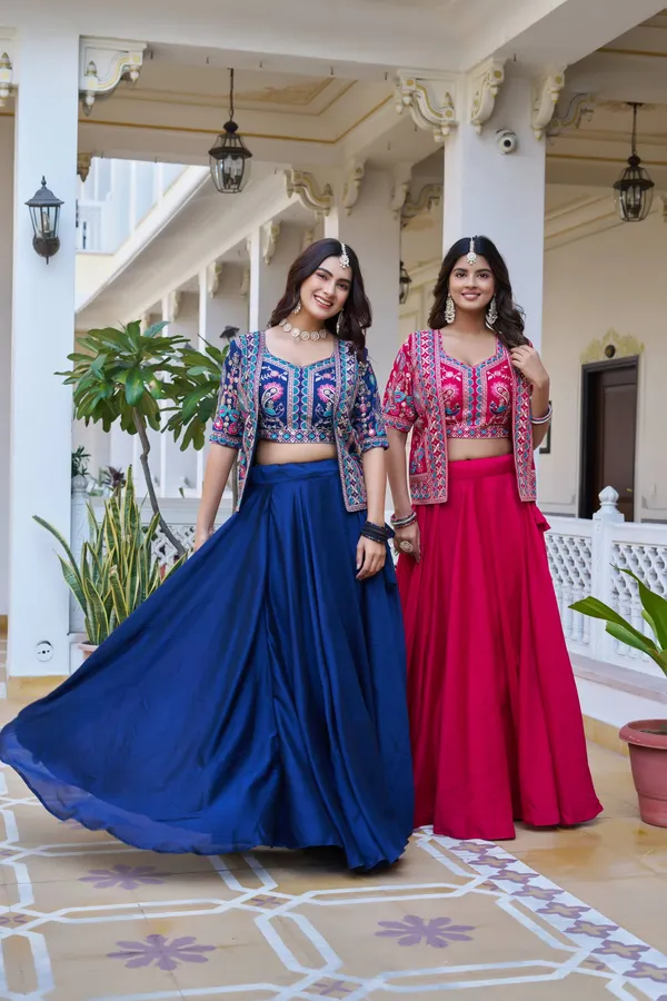 Fuchsia_Pink_Embroidered_Jacket-Style_Lehenga_Choli_Set