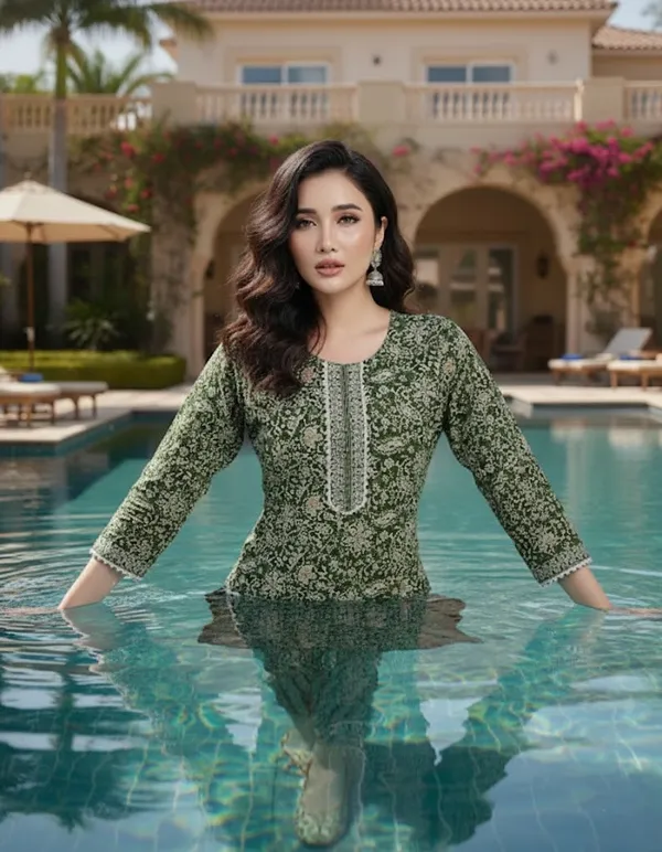 Green_Cotton_Blend_Suit_Set_with_Dupatta