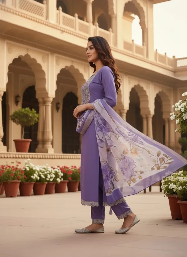 Ready-to-Wear_Purple__Rayon_Salwar_Kameez_&_Designer_Digital_Print_Dupatta_with_Solid_Suit_Set