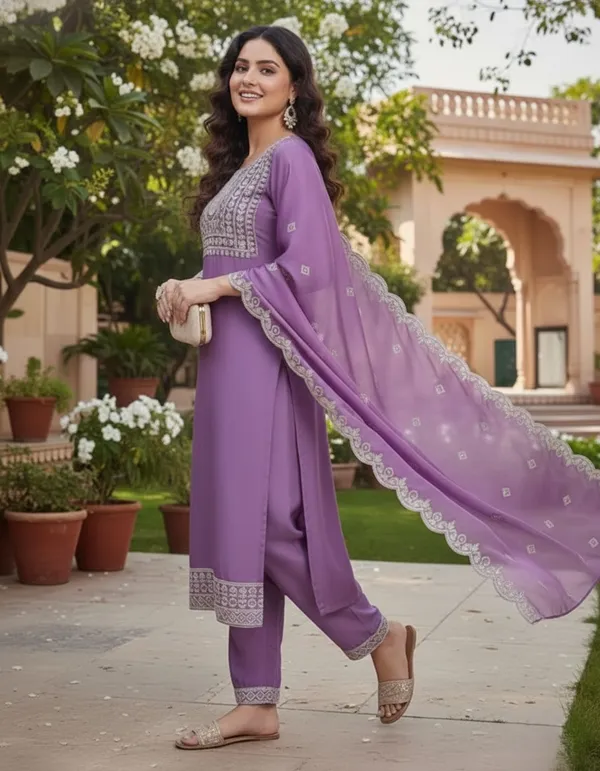 Trendy_Viscose_Suit_Lavender_Kurta_with_Shibori_Pattern