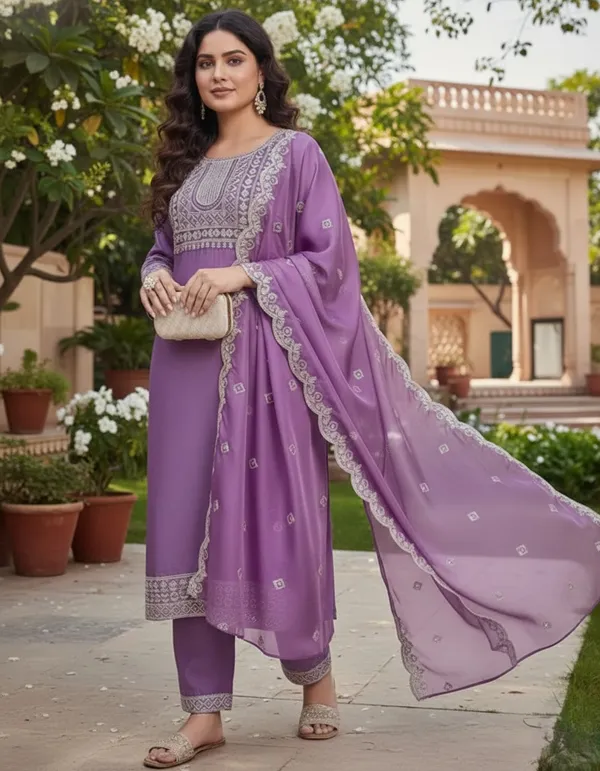 Trendy_Viscose_Suit_Lavender_Kurta_with_Shibori_Pattern