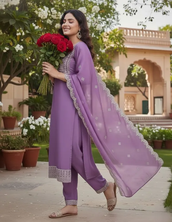 Trendy_Viscose_Suit_Lavender_Kurta_with_Shibori_Pattern