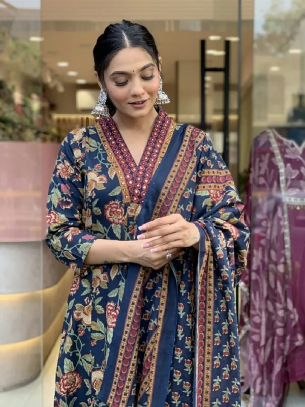 Contemporary_Geometric_Print_Navy_Blue_Cotton_Blend_Suit_with_Dupatta