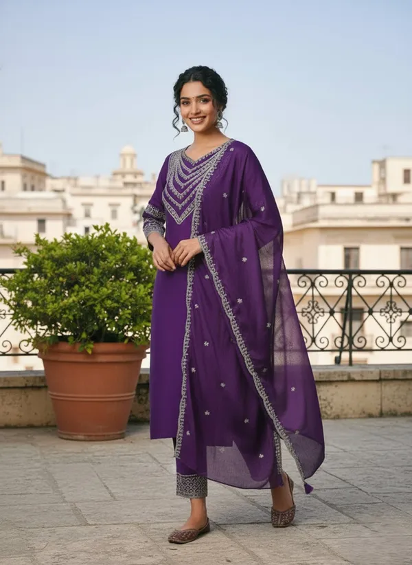 Lightweight_Purple_Floral_Printed_Roman_Silk_Trousers_Suit