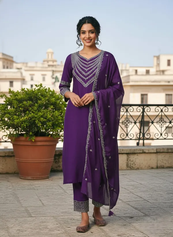 Lightweight_Purple_Floral_Printed_Roman_Silk_Trousers_Suit
