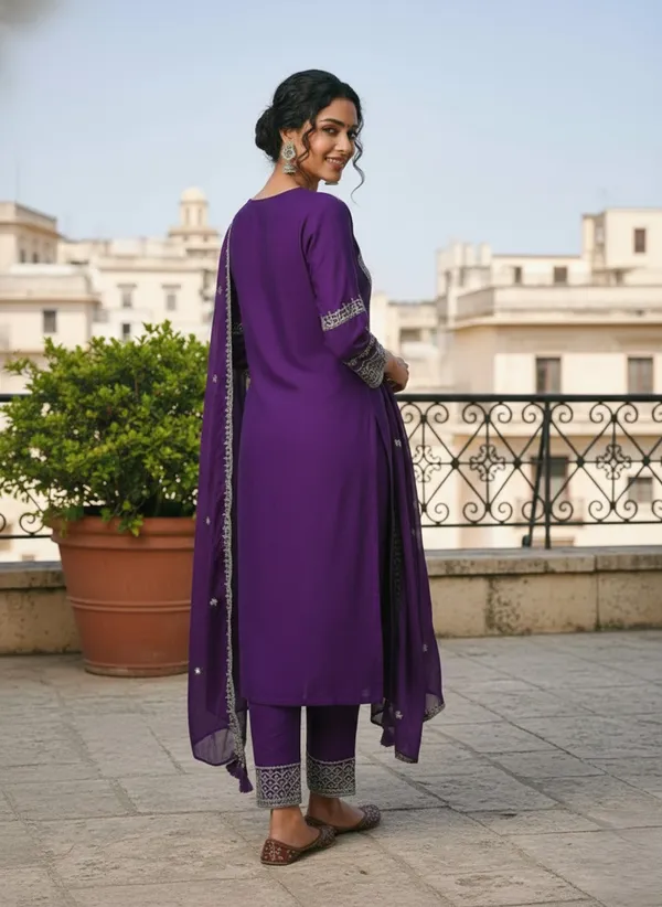Lightweight_Purple_Floral_Printed_Roman_Silk_Trousers_Suit