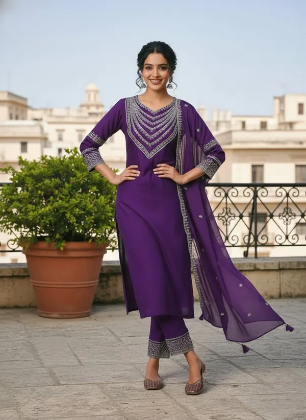 Lightweight_Purple_Floral_Printed_Roman_Silk_Trousers_Suit
