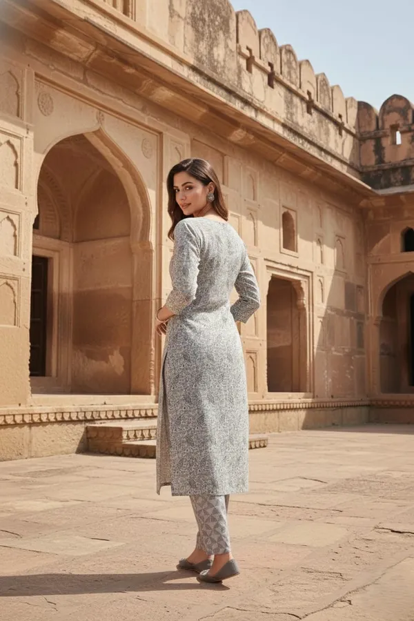 Cotton_Printed_Grey_Straight_Kurti
