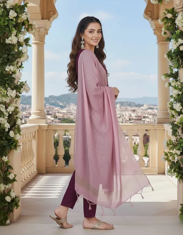 Solid_Purple_Neck_Cotton_Blend_Kurta,_Pant_&_Dupatta_Set