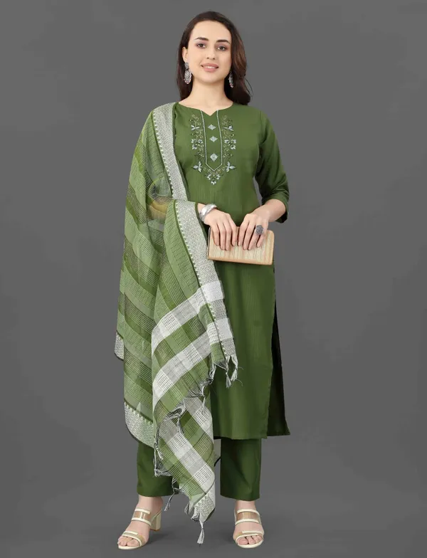 Mahendi_Cotton_Kurta_Set_with_Mirror_Work_&_Dupatta
